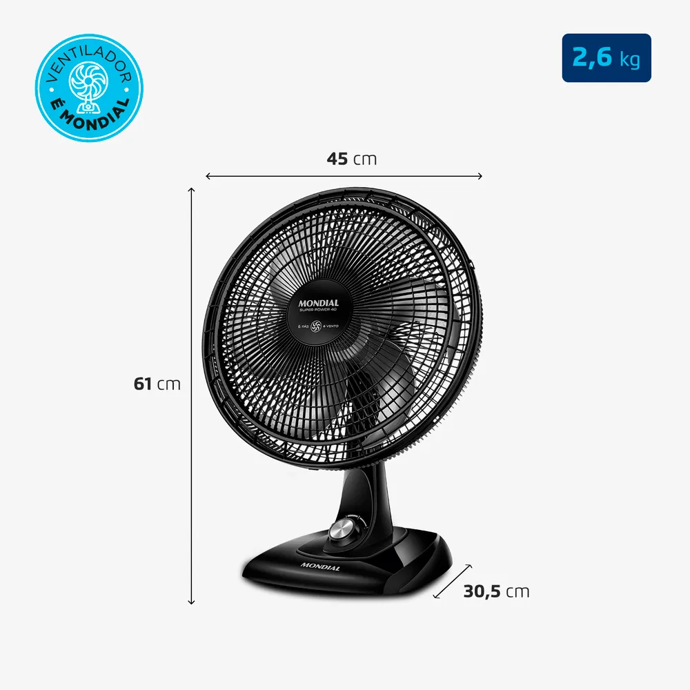 Ventilador 40Cm Mondial Vsp-40 127V 6 Ventilador 40Cm Mondial Vsp-40 127V - Imagem 6