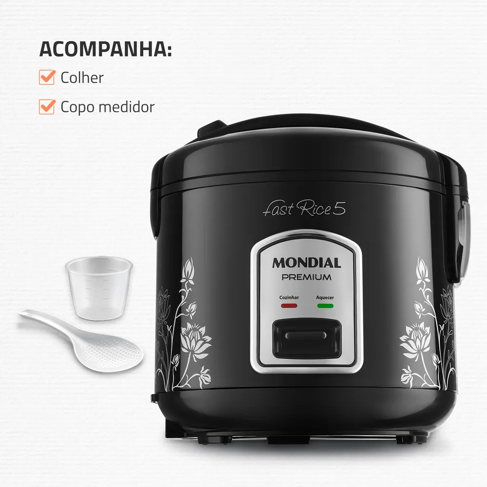 Panela Eletrica Mondial Npe-08 127V Preto 3 Panela Eletrica Mondial Npe-08 127V Preto - Imagem 3