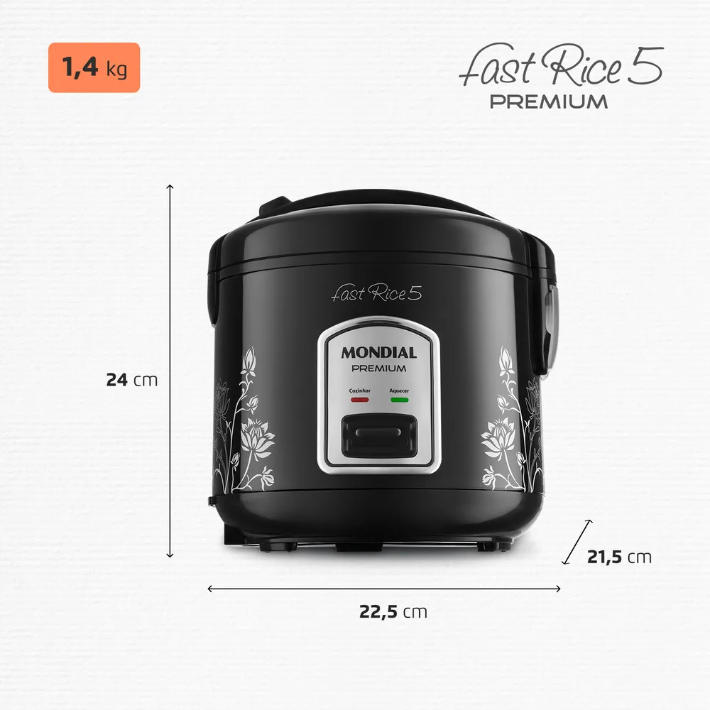 Panela Eletrica Mondial Npe-08 127V Preto 4 Panela Eletrica Mondial Npe-08 127V Preto - Imagem 4