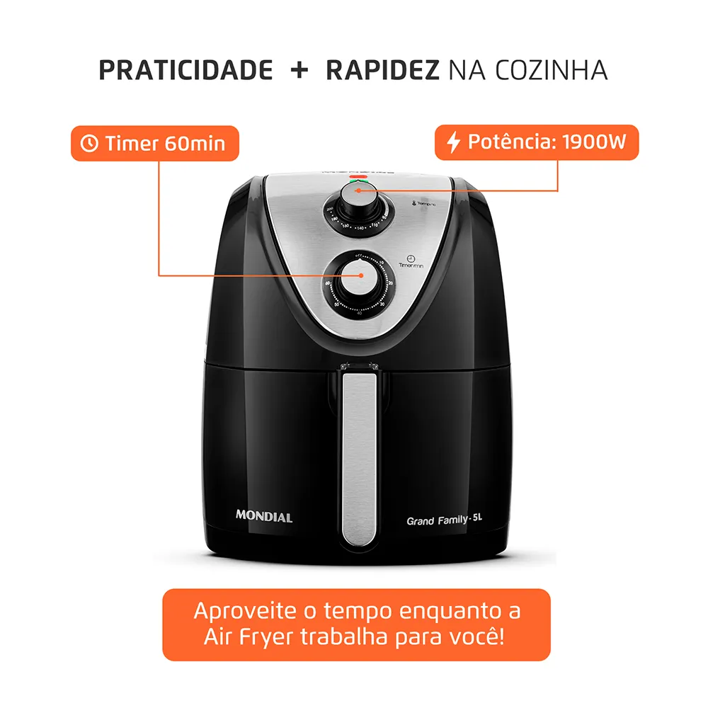 Air Fryer Mondial Afn-50 127V 4 Air Fryer Mondial Afn-50 127V - Imagem 4