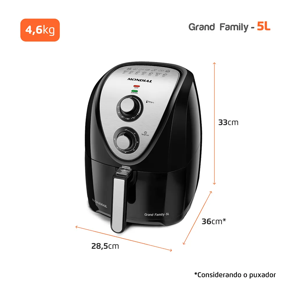 Air Fryer Mondial Afn-50 127V 5 Air Fryer Mondial Afn-50 127V - Imagem 5