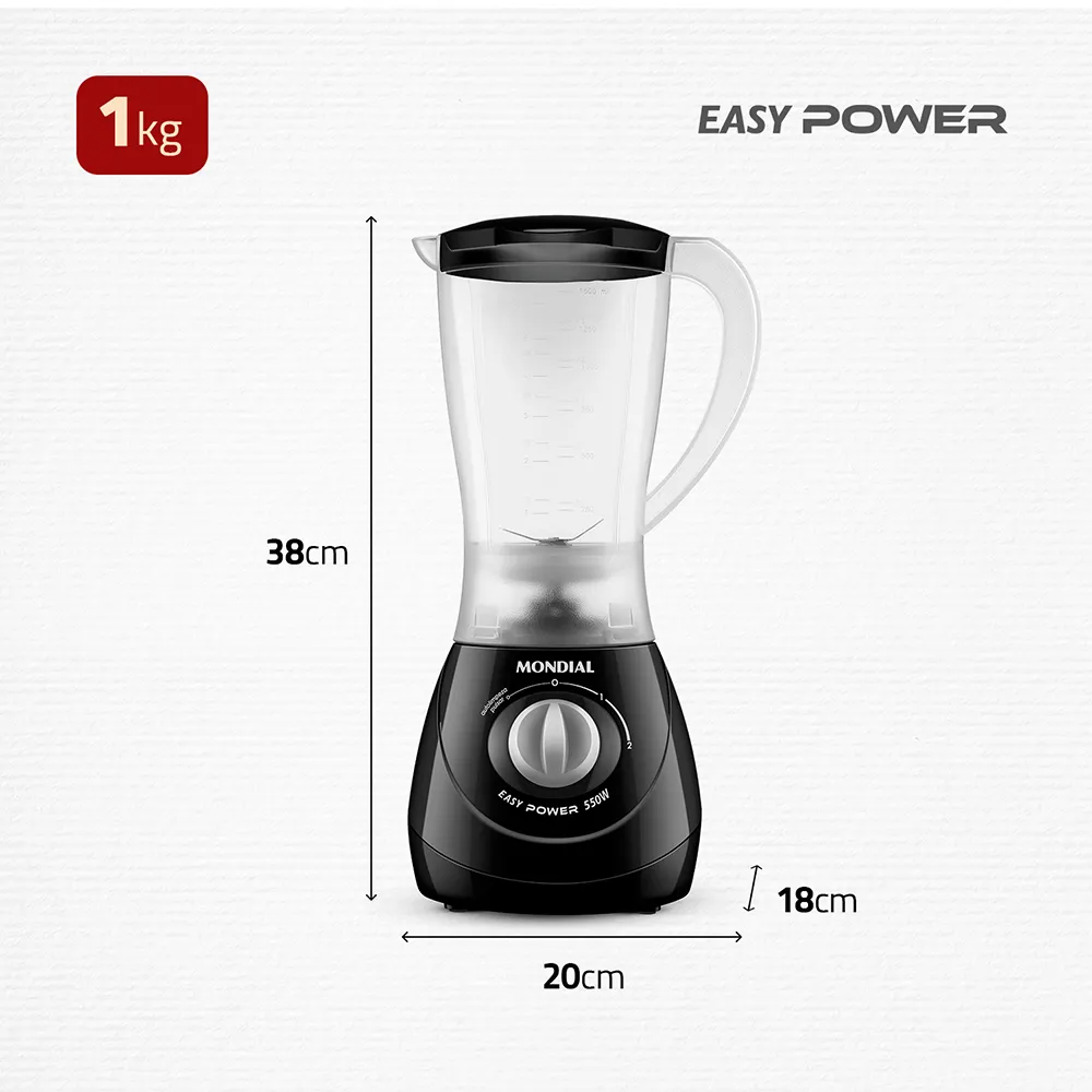 Liquidificador 550W Mondial L-550 220V 4 Liquidificador 550W Mondial L-550 220V - Imagem 4