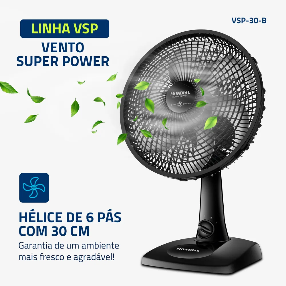 Ventilador 30Cm Mondial Vsp-30 127V 2 Ventilador 30Cm Mondial Vsp-30 127V - Imagem 2