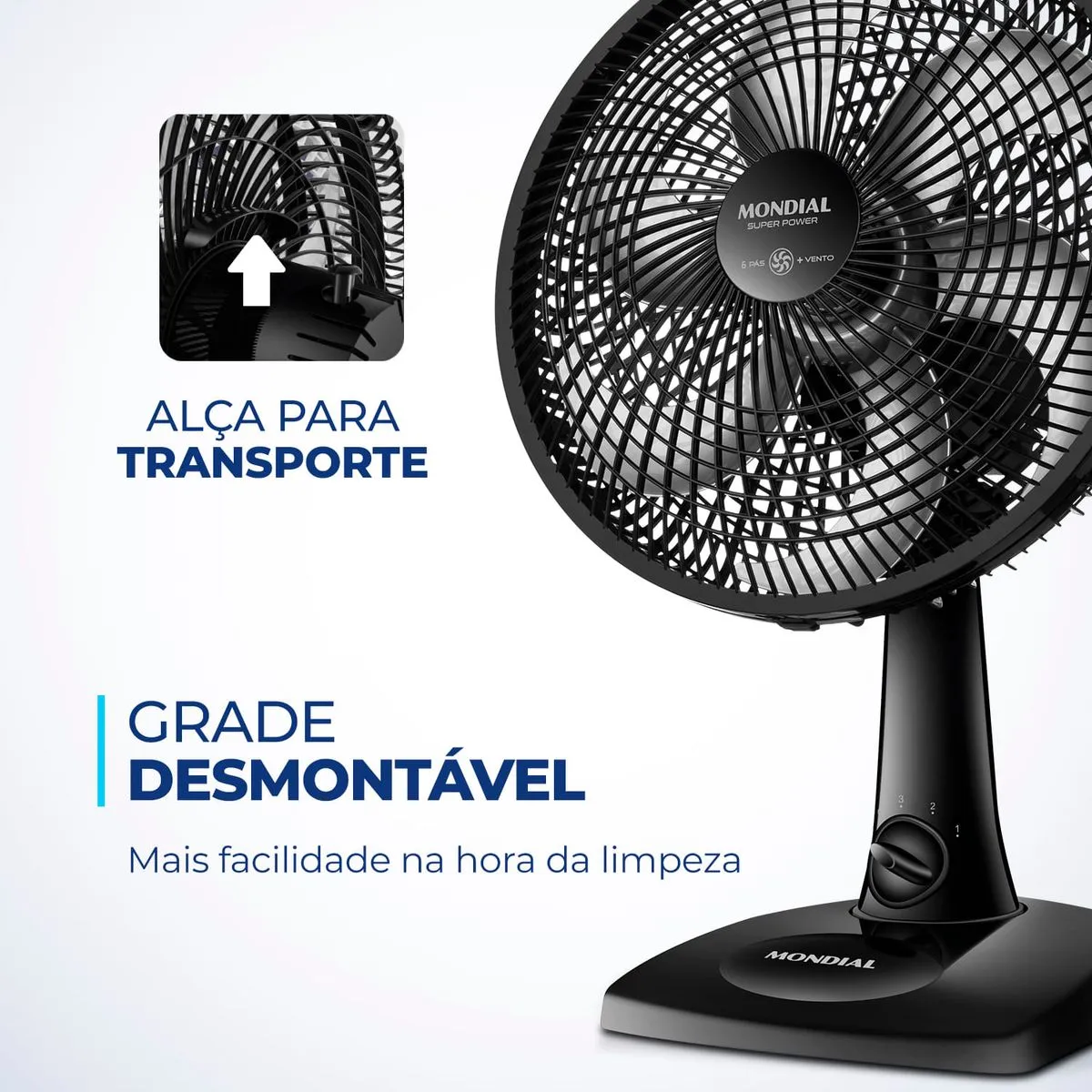 Ventilador 30Cm Mondial Vsp-30 127V 5 Ventilador 30Cm Mondial Vsp-30 127V - Imagem 5