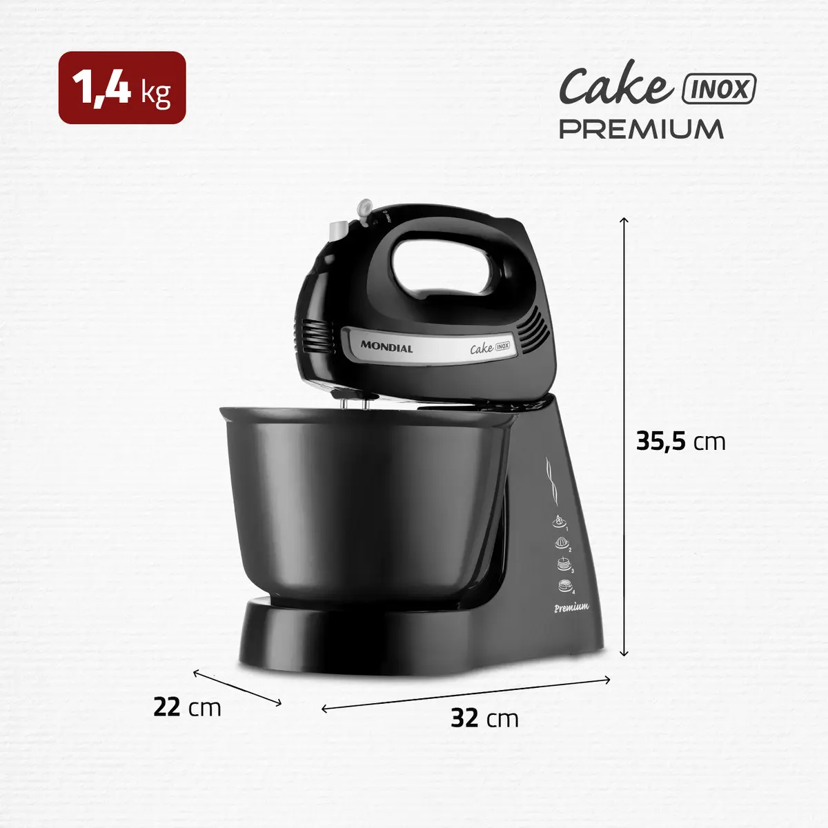 Batedeira 500W Mondial B-50 127V 4 Batedeira 500W Mondial B-50 127V - Imagem 4